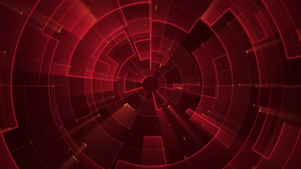 Animation du signal électrique du circuit avec fond géométrique de rayures à particules. Animation de boucle transparente .  