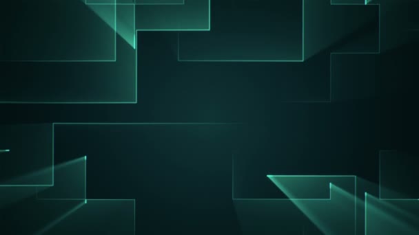 Animation du signal électrique du circuit avec fond géométrique de rayures à particules. Animation de boucle transparente .  