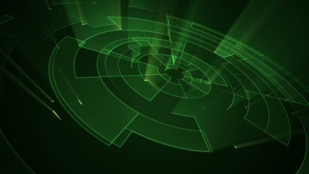 Animation Des Stromkreises Elektrisches Signal Mit Geometrischem Hintergrund Von Streifen — Stockvideo