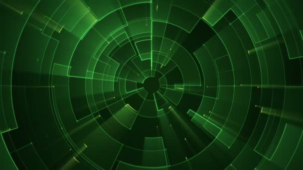 Animation du signal électrique du circuit avec fond géométrique de rayures à particules. Animation de boucle transparente .  