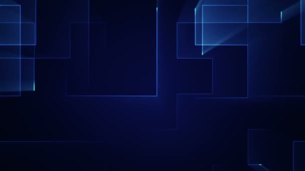 Animation du signal électrique du circuit avec fond géométrique de rayures à particules. Animation de boucle transparente .  