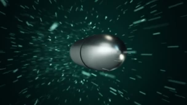 Animasi Peluru Terbang Antara Garis Kecepatan Animasi Loop Mulus — Stok Video