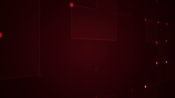 Animation du signal électrique du circuit avec fond géométrique de rayures à particules. Animation de boucle transparente .  