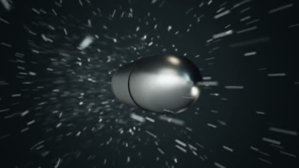 사이에서 날으는 총알의 애니메이션 고리의 애니메이션 — 비디오