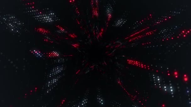 Fondo Tecnología Abstracta Con Animación Partículas Luces Señal Eléctrica Animación — Vídeo de stock