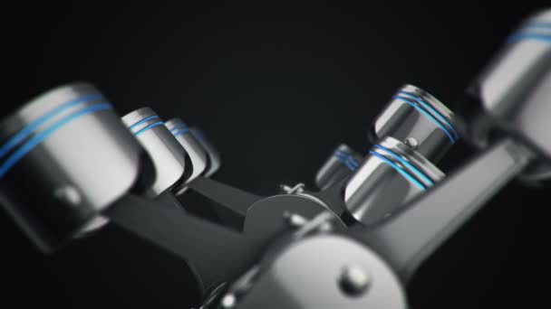 Animation Footage Four Cylinders Engine Animation Seamless Loop — 비디오