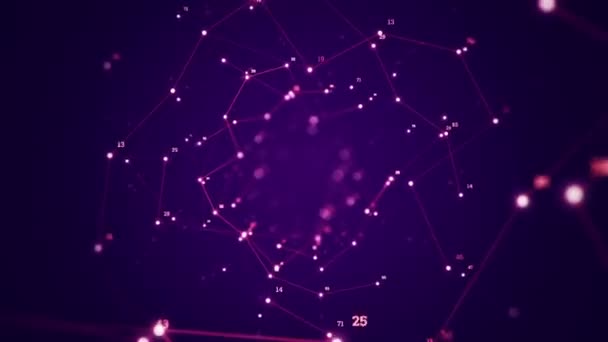 Fondo Tecnología Abstracta Con Animación Partículas Luces Señal Eléctrica Animación — Vídeo de stock