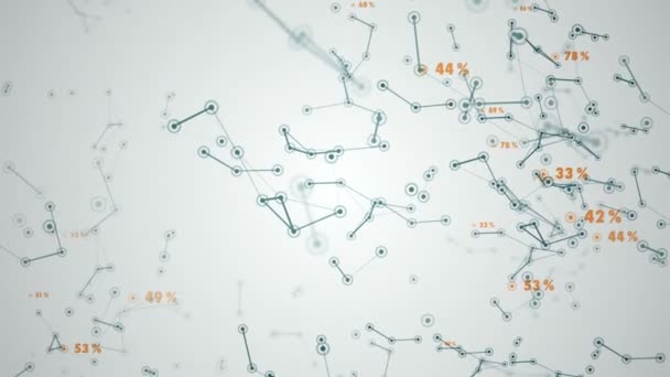 Abstracte Achtergrond Met Presentatie Van Data Verbindingspaden Van Gebruikers Binnen — Stockvideo