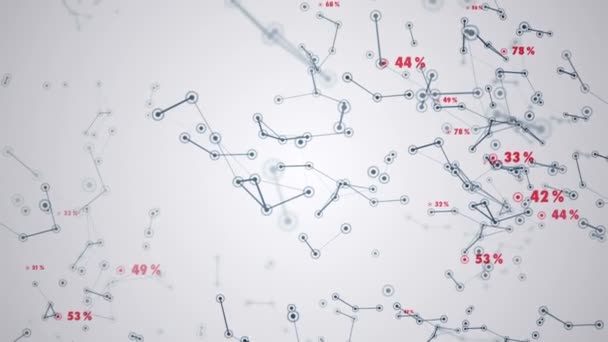 Contexte Abstrait Avec Présentation Des Données Des Chemins Connexion Des — Video