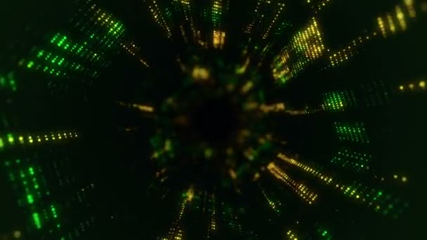 Fondo Abstracto Con Animación Fuegos Artificiales Voladores Coloridas Partículas Luz — Vídeos de Stock