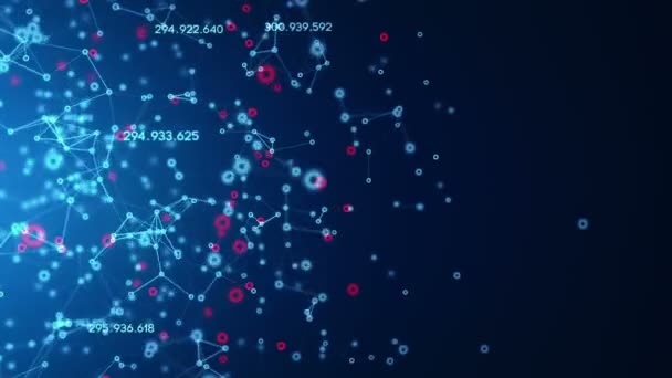 Абстрактный Фон Анимацией Облачной Сети Подключения Пользователей Анимация Бесшовного Цикла — стоковое видео