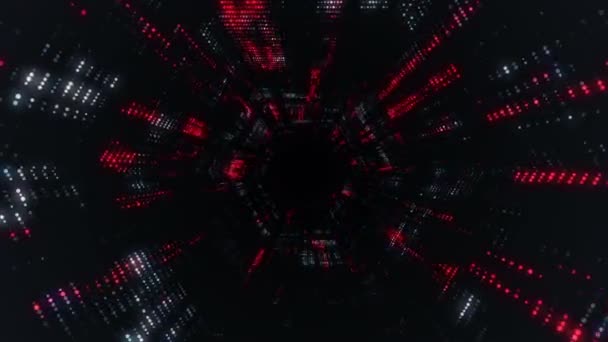 Fondo Tecnología Abstracta Con Animación Partículas Luces Señal Eléctrica Animación — Vídeo de stock