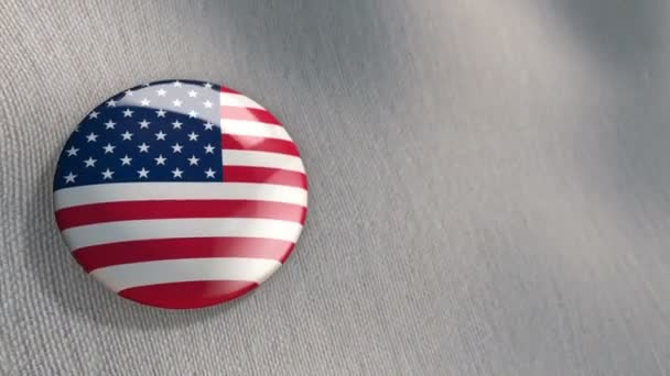 用五彩缤纷的别针挥动着美国国旗 无缝循环动画 — 图库视频影像