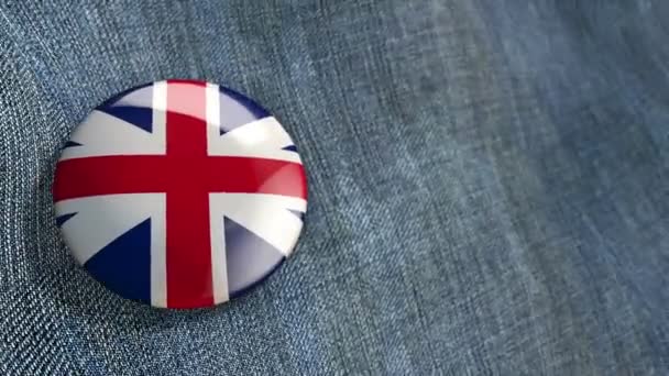 Κινούμενο Κύμα Πολύχρωμο Pin Σημαία Της Αγγλίας Κινούμενα Σχέδια Χωρίς — Αρχείο Βίντεο