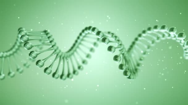 Abstrakt Vetenskaplig Bakgrund Med Animation Rotation Dna Helix Från Glas — Stockvideo