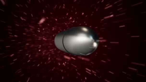 速度線の間を飛ぶ弾丸のアニメーション シームレスループのアニメーション — ストック動画