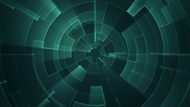 Animation du signal électrique du circuit avec fond géométrique de rayures à particules. Animation de boucle transparente .  