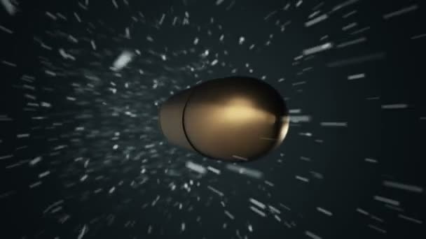 Animation Flying Bullet Speed Lines Animation Seamless Loop — Stock Video