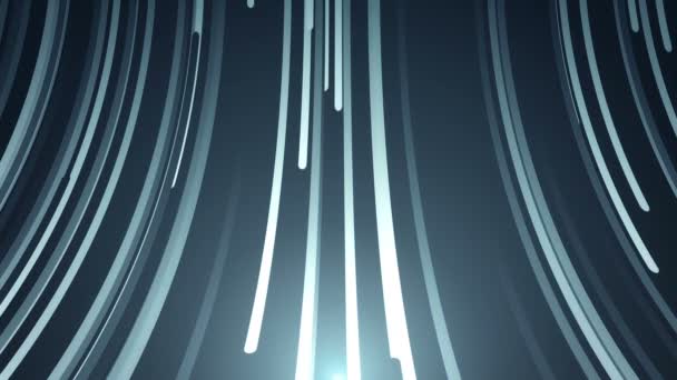 선들을 움직이는 추상적 실없는 고리의 애니메이션 — 비디오