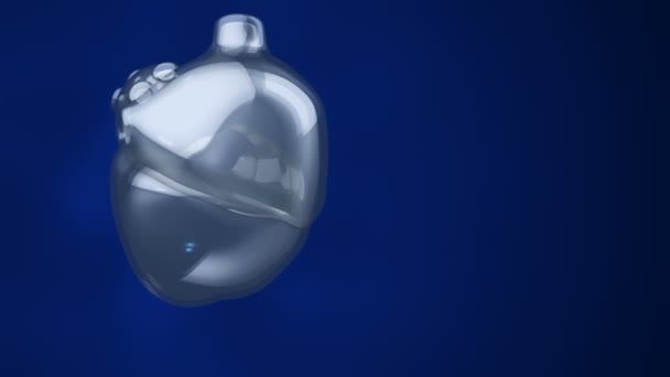 回転人間の心臓のアニメーションです 医療の概念です シームレスループのアニメーション — ストック動画
