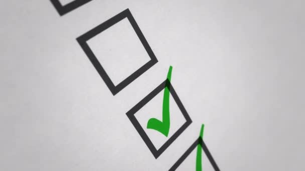 Animacja Marker Rysunek Zaznaczyć Polu Głosowania Papierze Animacja Pętli Płynnej — Wideo stockowe