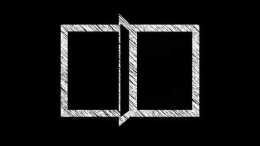 Okulun, eğitimin, eğitimin, öğrencilerin, öğrenmenin, bilginin ve derslerin 3 boyutlu animasyon rotasyonu. Kusursuz döngünün animasyonu.