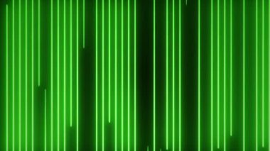 Neon çizgileri ya da lazerleri olan soyut bir arkaplan ve uçan çizgiler üzerinde titreşen parçacıklar. Kusursuz döngünün animasyonu.