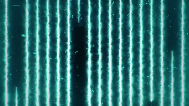 Abstrakcyjne Tło Neonowymi Liniami Lub Laserami Migocząstkami Latających Paskach Animacja — Wideo stockowe