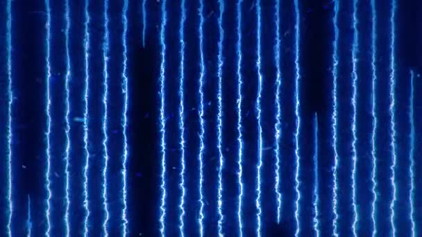 Sfondo Astratto Con Linee Neon Laser Particelle Tremolanti Strisce Volanti — Video Stock