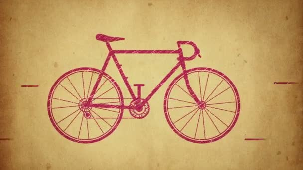 Animatie Van Snelfiets Tekenstijl Animatie Stop Motion Stijl Animatie Van — Stockvideo