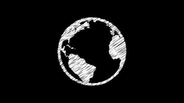 Animation Globe Symbol Animation Seamless Loop — kuvapankkivideo