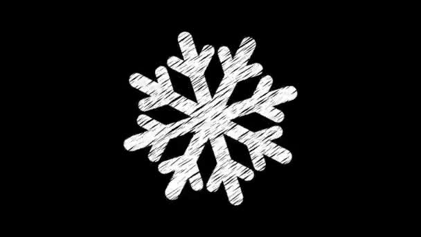 Abstract Background Animation Flying Particles Mosaic Patterns Snowflake — Video