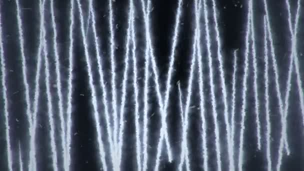 Αφηρημένο Φόντο Γραμμές Νέον Λέιζερ Και Σωματίδια Τρεμοπαίζουν Ιπτάμενες Λωρίδες — Αρχείο Βίντεο