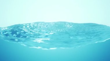 Abstract background with animation waving of blue waterline. Animation of seamless loop