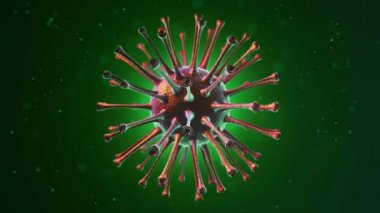 Mikroskop altında bakteri virüsünün derinliği, kusursuz döngü animasyonu