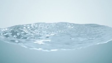 Abstract background with animation waving of blue waterline. Animation of seamless loop