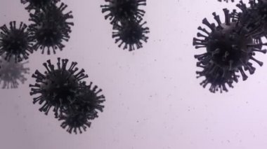 Mikroskop altında bakteri virüsünün derinliği, kusursuz döngü animasyonu