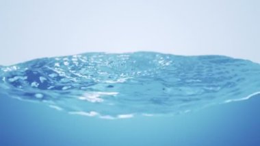 Abstract background with animation waving of blue waterline. Animation of seamless loop