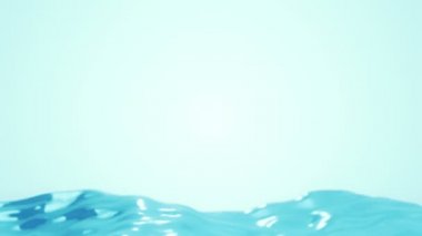 Abstract background with animation waving of blue waterline. Animation of seamless loop