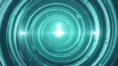 Kristal temiz su girdabıyla soyut bir arkaplan. Kusursuz döngünün animasyonu 