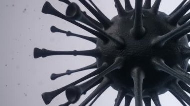 Mikroskop altında bakteri virüsünün derinliği, kusursuz döngü animasyonu