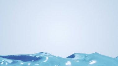 Abstract background with animation waving of blue waterline. Animation of seamless loop