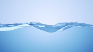 Abstract background with animation waving of blue waterline. Animation of seamless loop