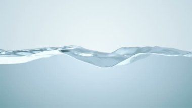 Abstract background with animation waving of blue waterline. Animation of seamless loop