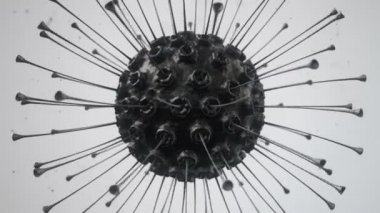 Mikroskop altında bakteri virüsünün derinliği, kusursuz döngü animasyonu