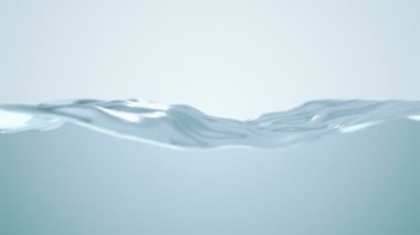 Abstract background with animation waving of blue waterline. Animation of seamless loop
