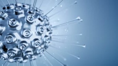 Mikroskop altında bakteri virüsünün derinliği, kusursuz döngü animasyonu