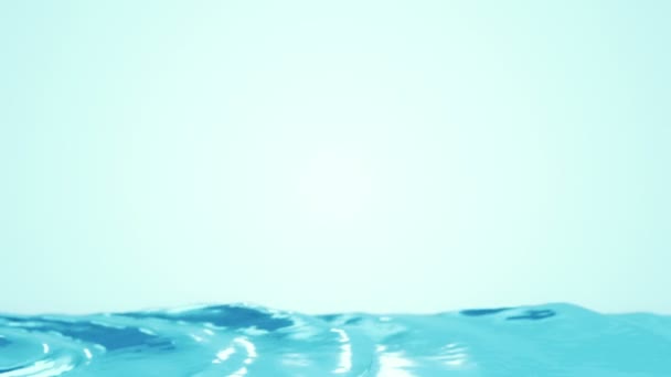 Abstract Background Animation Waving Blue Waterline Animation Seamless Loop — Stockvideo