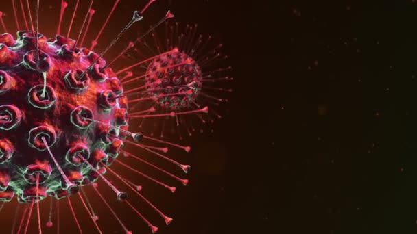Animación Virus Bajo Microscopio Con Profundidad Animación Bucle Sin Costura — Vídeo de stock