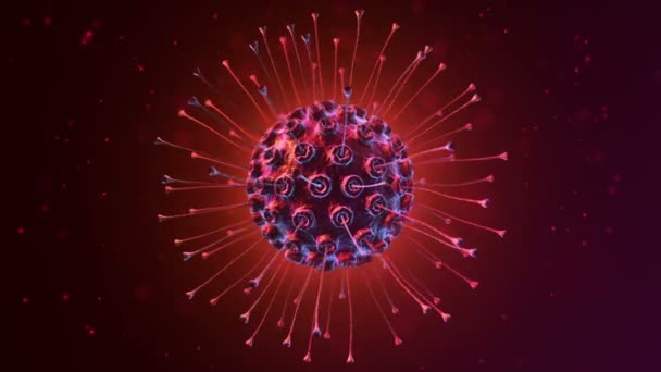 Animación Del Virus Las Bacterias Bajo Microscopio Con Profundidad Animación — Vídeo de stock